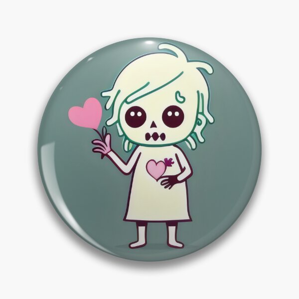 Item preview, Cute Zombie with Heart - Kawaii Love Zombie Girl Design designed and sold by Cherry-Cat.