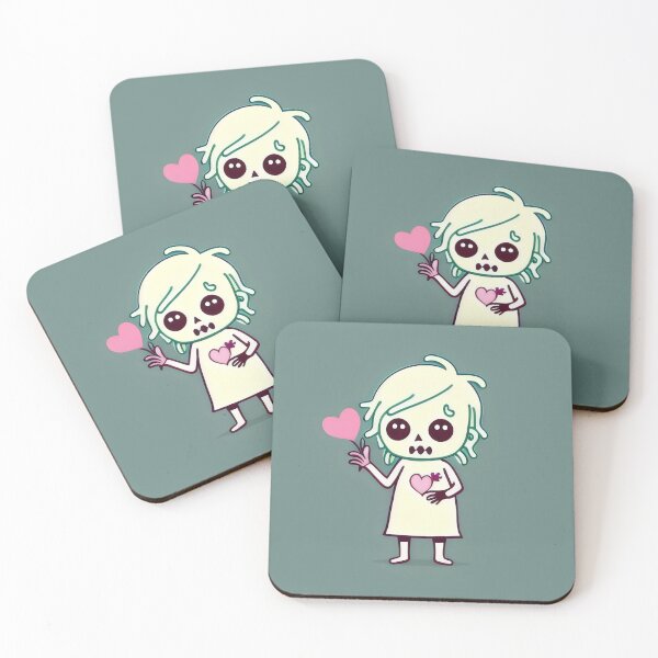 Item preview, Cute Zombie with Heart - Kawaii Love Zombie Girl Design designed and sold by Cherry-Cat.