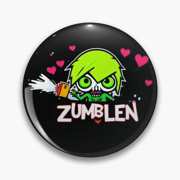 Item preview, Zumbie - Green-Haired Zombie Spray Paint Art with Hearts designed and sold by Prime-Studio.