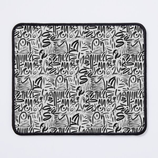 Item preview,  lettering pattern illustration black and white background designed and sold by paratynka.