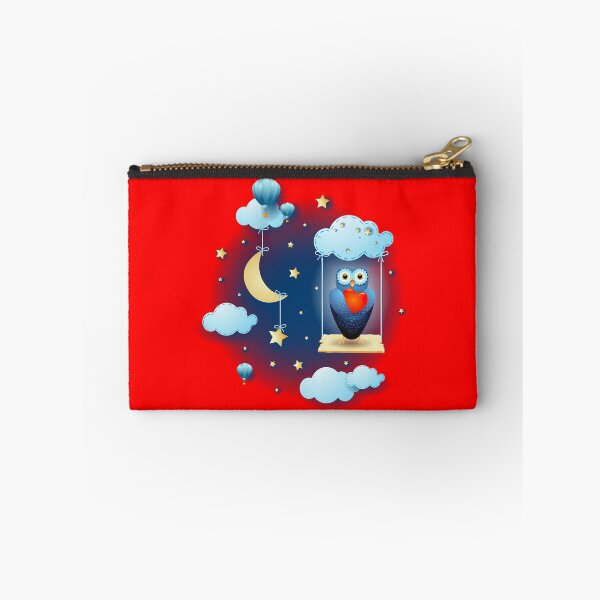 Item preview, Owl in love over the swing, at night designed and sold by LuisaVenturoli.