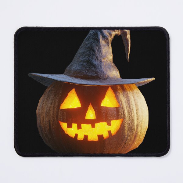 Item preview, Halloween Pumpkin Jack-o'-Lantern Wearing a Witch Hat - Happy Halloween designed and sold by lematworks.