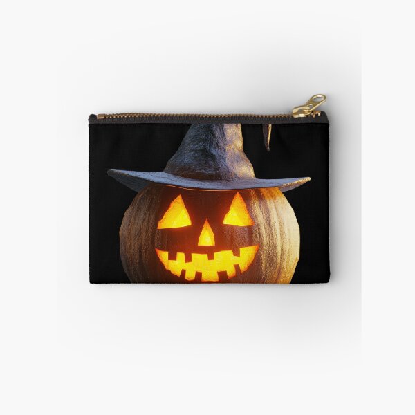 Item preview, Halloween Pumpkin Jack-o'-Lantern Wearing a Witch Hat - Happy Halloween designed and sold by lematworks.