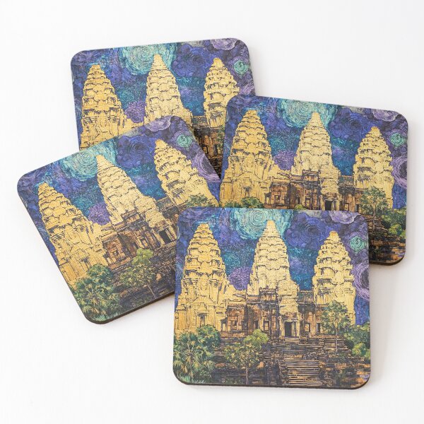 Item preview, Klimt Inspired Angkor Wat designed and sold by JoyOnYourWall.