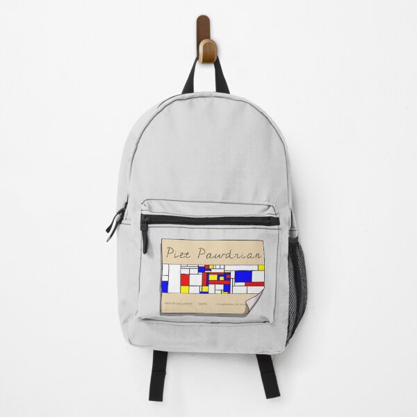 Item preview, Piet Paw-drian Exhibition Poster – Pug Art Tribute to Mondrian designed and sold by FinePugArts.