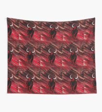 WILD RED BULLS Wall Tapestry
