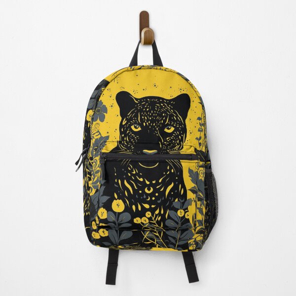 Item preview, Panther & Floral Folk Art Graphic designed and sold by GrinGalore.