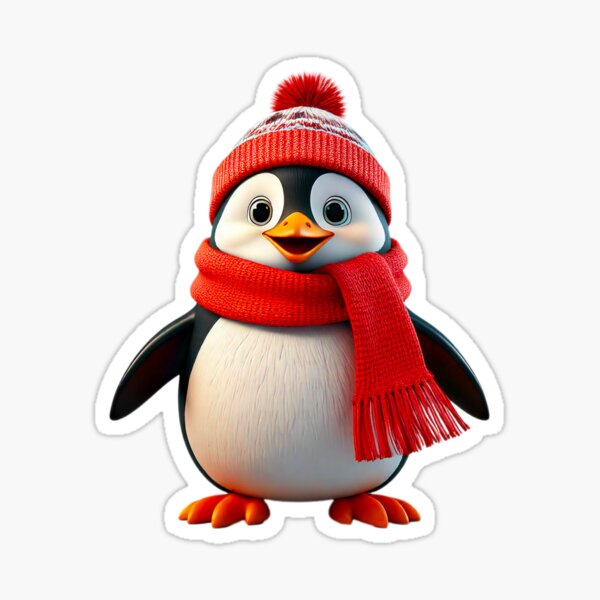 Festive Penguin Sticker