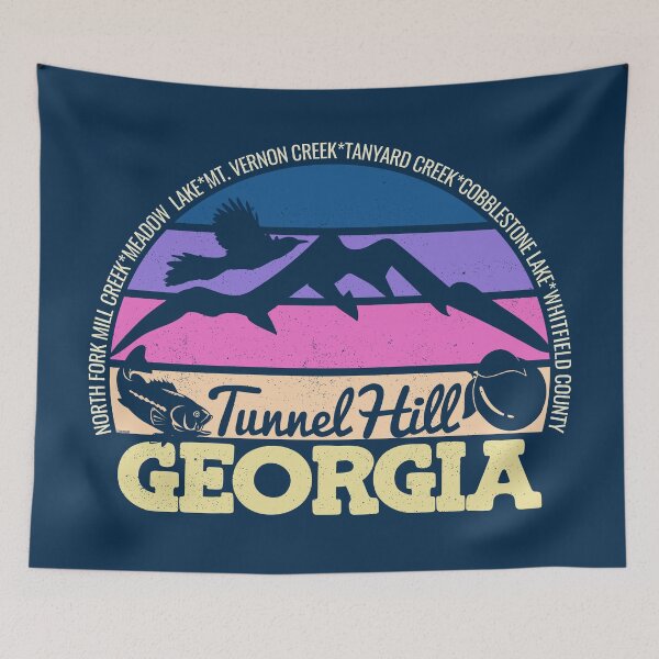 Item preview, Tunnel Hill Georgia Sunset Retro Vintage Local Pride Logo designed and sold by CRHPOD20.