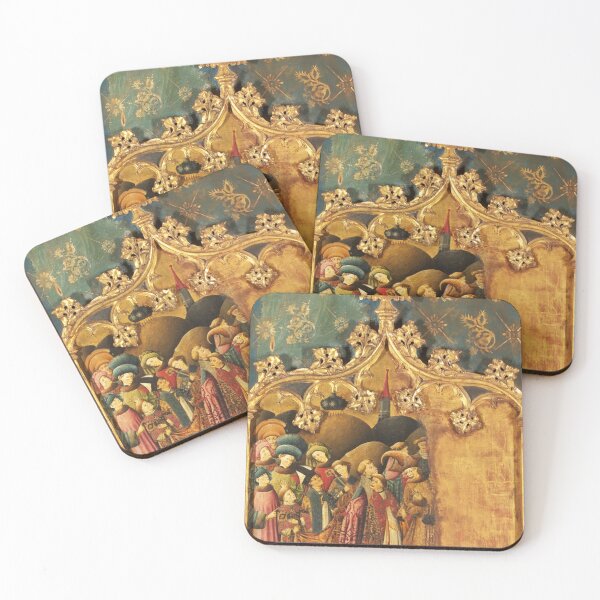 Item preview, Altarpiece of Saint Michael (right side panels) medieval christian art designed and sold by Vintage Designs +.