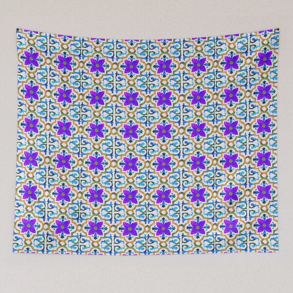 Item preview, Azulejo Floral Pattern designed and sold by AM FineArtPrints.