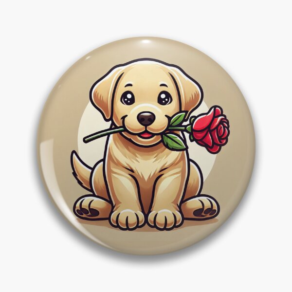 Artikelvorschau, Süßer Labrador mit Blume entworfen und verkauft von FifyShop09.
