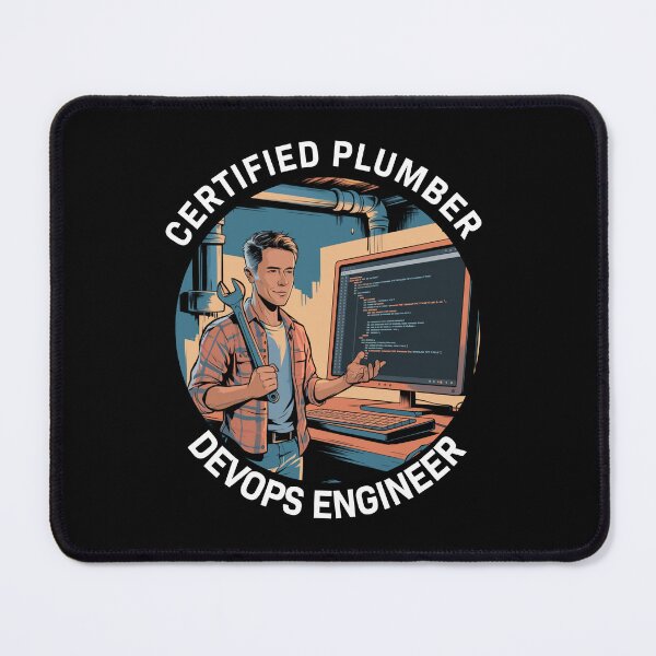 Item preview, Certified Plumber Meets DevOps Engineer designed and sold by Code Monkeys.