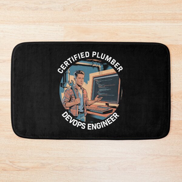 Item preview, Certified Plumber Meets DevOps Engineer designed and sold by Code  Monkeys.
