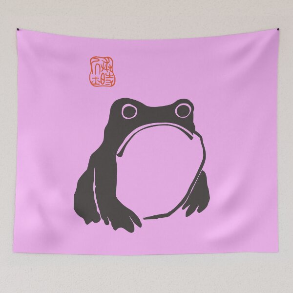 Item preview, Matsumoto Hoji woodblock print Grumpy frog toad designed and sold by stellmutha.