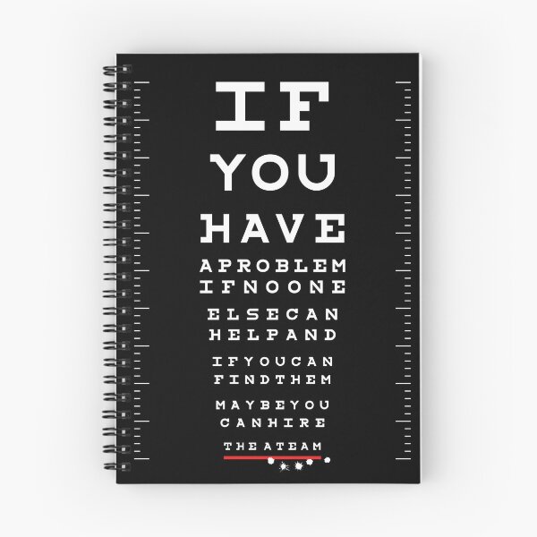 Item preview, A-Team Eye Chart designed and sold by therocketman.
