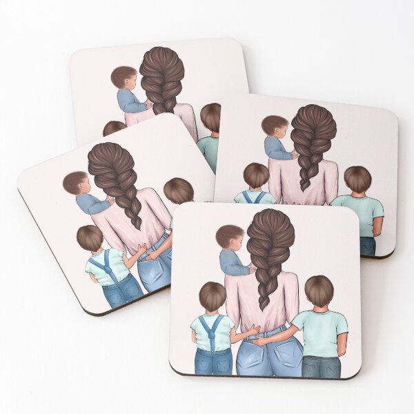 Item preview, Mother with 3 sons designed and sold by anhelinaart.