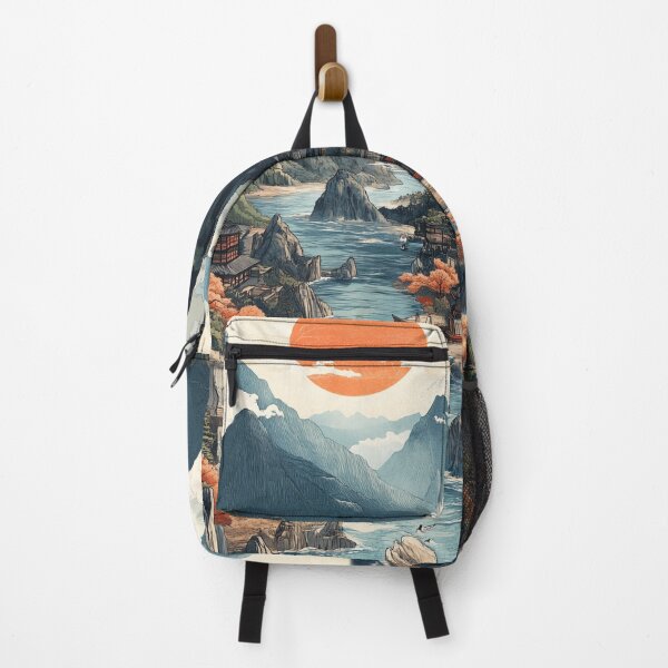 Item preview, Epic Japanese Sunrise Over a Mountain Village - Zen Landscape designed and sold by pixal-shop.