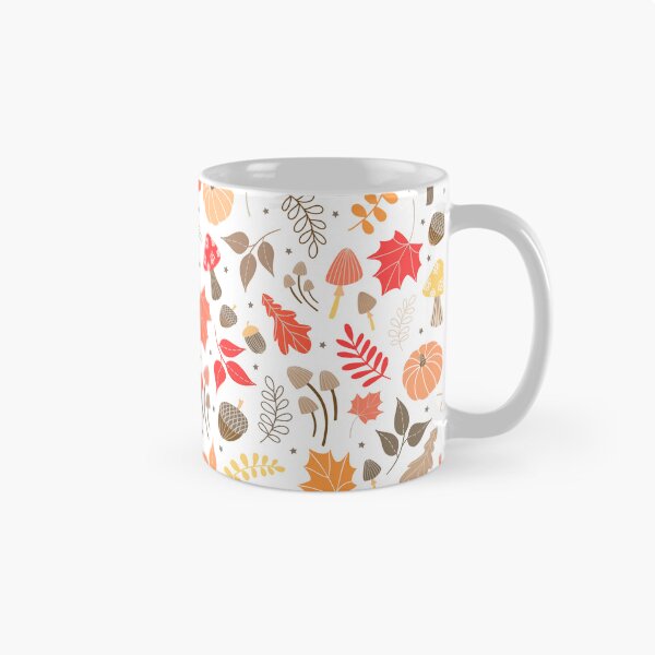 Item preview, Autumn Seasonal Pumpkin Leaves Acorn Mushroom pattern designed and sold by Nicola-Rowe.