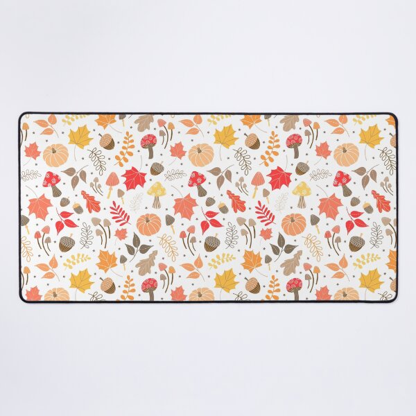 Item preview, Autumn Seasonal Pumpkin Leaves Acorn Mushroom pattern designed and sold by Nicola-Rowe.