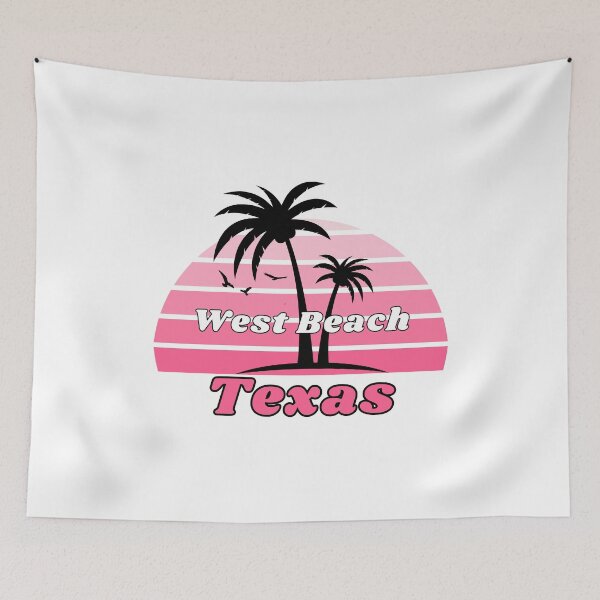 Item preview, Retro Cool West Beach Texas Palm Tree at Sunset Souvenirs designed and sold by karmdaf.