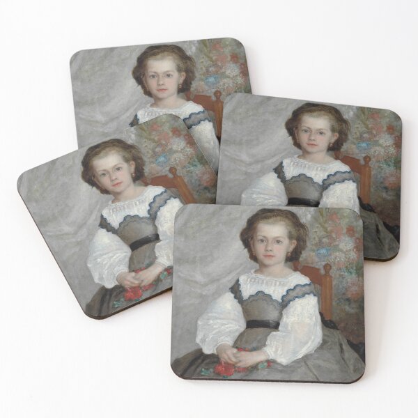 Item preview, Vintage painting portrait of a cute young girl designed and sold by Vintage Designs +.