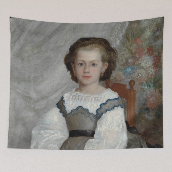 Item preview, Vintage painting portrait of a cute young girl designed and sold by Vintage Designs +.