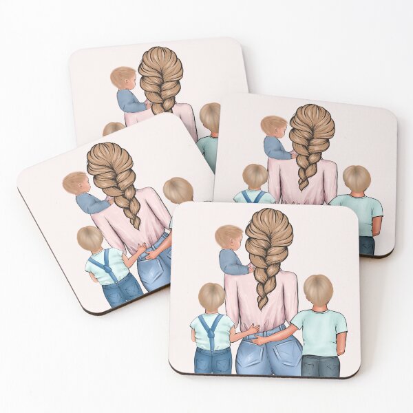 Item preview, Mother with 3 sons, Mother’s Day designed and sold by anhelinaart.