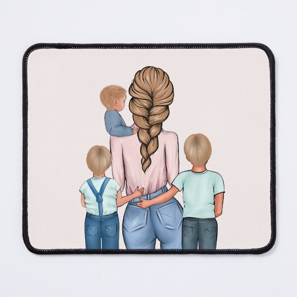 Item preview, Mother with 3 sons, Mother’s Day designed and sold by anhelinaart.