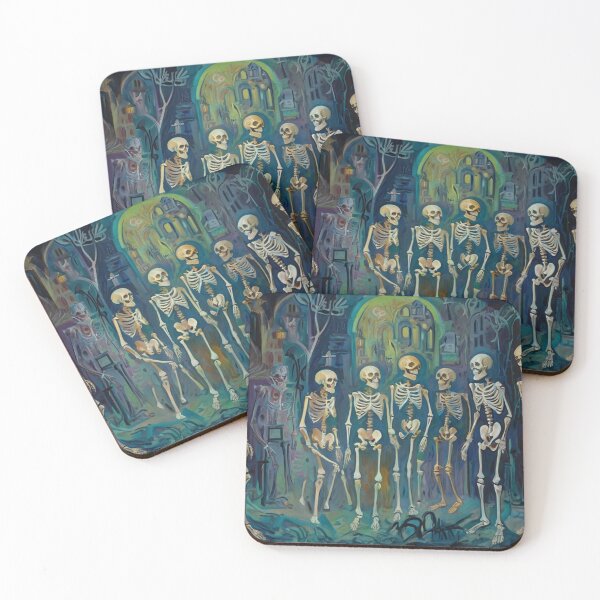 Item preview,  Day of the Dead expressionist art painting designed and sold by Vintage Designs +.