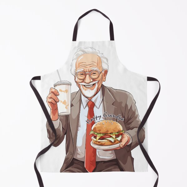 Item preview, Happy Grandpa enjoying burger designed and sold by Ryslissa.