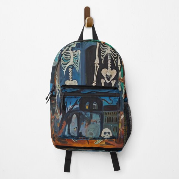 Item preview, Court of Skeletons Day of the Dead expressionist art painting designed and sold by Vintage Designs +.