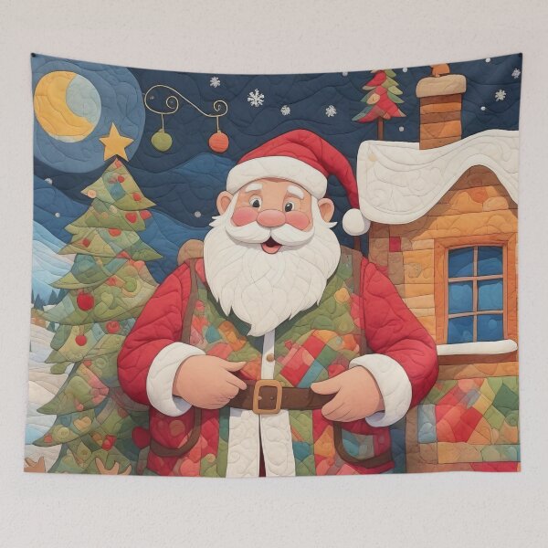 Item preview, Santa’s Christmas Eve Delight Quilt designed and sold by ArtComixHaven.