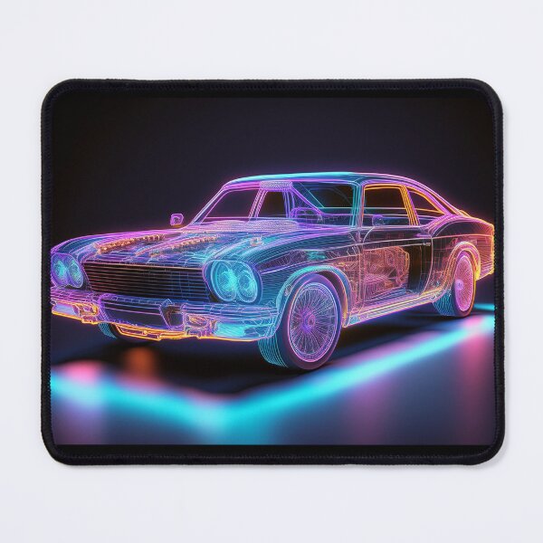 Item preview, Neon Classic Car – Futuristic Vibes designed and sold by RaiyaTees.