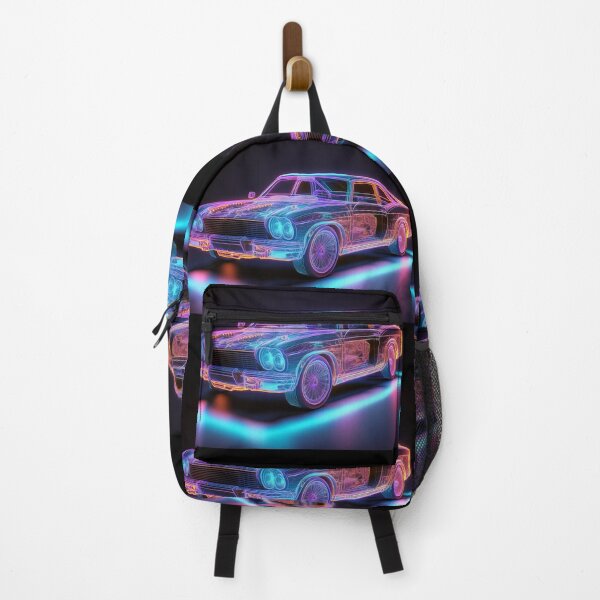 Item preview, Neon Classic Car – Futuristic Vibes designed and sold by RaiyaTees.