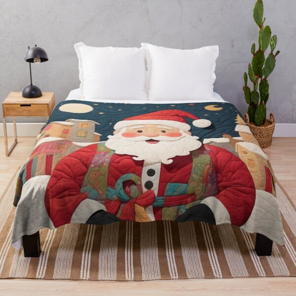 Item preview, Santa and Patchwork Christmas designed and sold by ArtComixHaven.