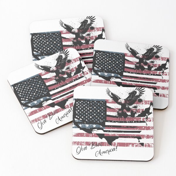 Item preview, God Bless America - United States with the American Flag and Bald Eagle designed and sold by InkdGraphix.