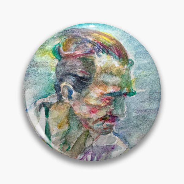 Item preview, NIKOS KAZANTZAKIS watercolor portrait .1 designed and sold by lautir.