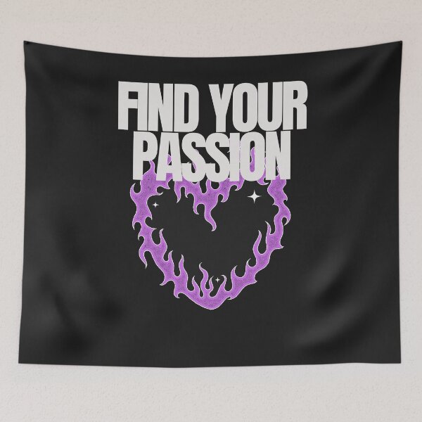 Item preview, Find Your Passion - Flaming Heart Design designed and sold by lovesuperkarma.