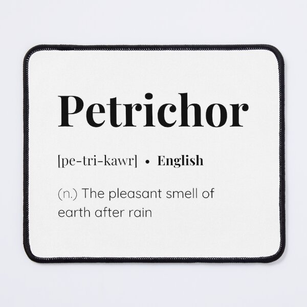 Aperçu de l'œuvre Signification du mot anglais Petrichor créée et vendue par SimplyMots.