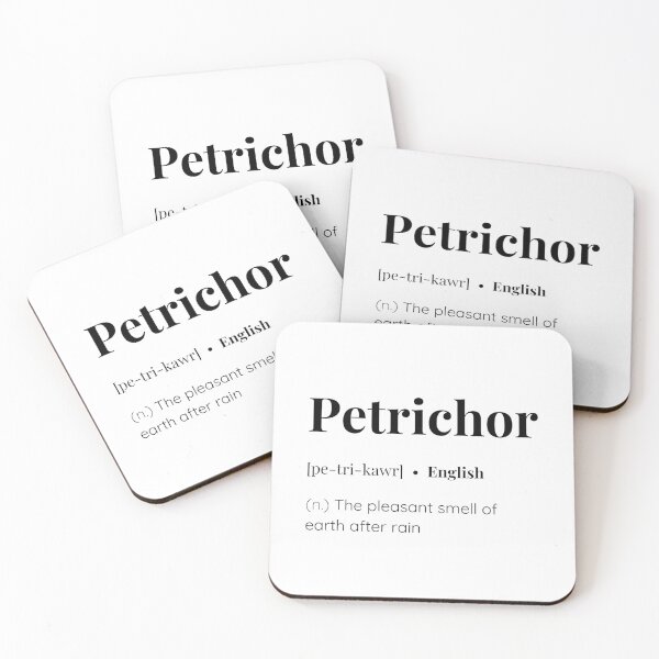 Item preview, Petrichor english word meaning designed and sold by SimplyMots.