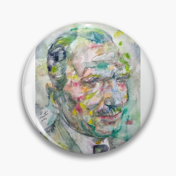 Item preview, NIKOS KAZANTZAKIS watercolor portrait .2 designed and sold by lautir.