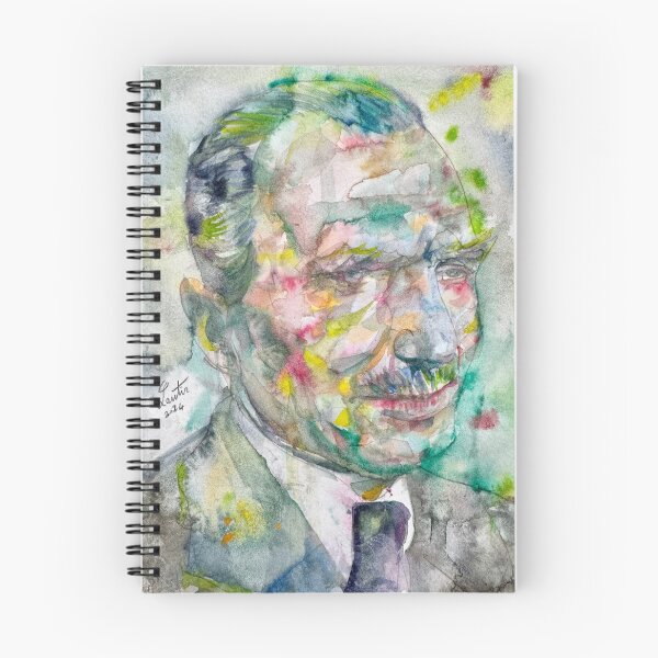 Item preview, NIKOS KAZANTZAKIS watercolor portrait .2 designed and sold by lautir.