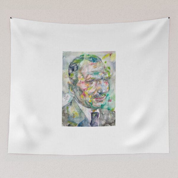 Item preview, NIKOS KAZANTZAKIS watercolor portrait .2 designed and sold by lautir.