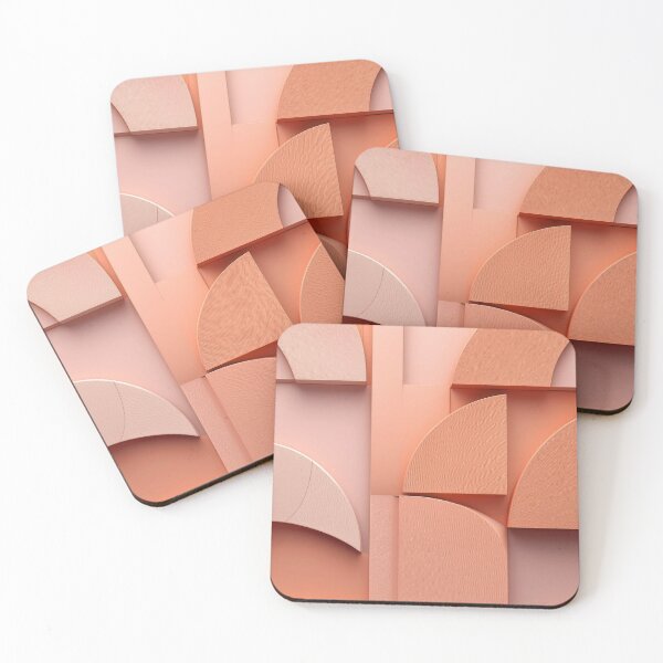 Item preview, Minimalist Geometric Shapes in Peach Tones – Abstract Art designed and sold by RaiyaTees.