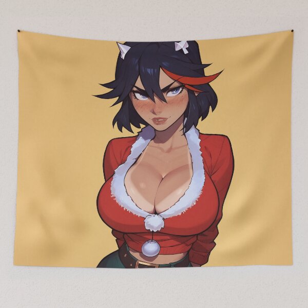 Item preview, Anime Gamer Girl in Christmas Santa Outfit designed and sold by WaifuBrowser.