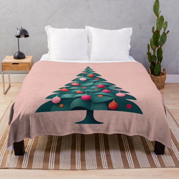 Item preview, Mid-Century Pink Kitsch Geometric Christmas Tree Cut Out designed and sold by taiche.