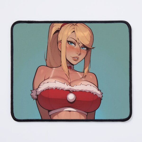 Item preview, Anime Gamer Girl in Christmas Santa Outfit designed and sold by WaifuBrowser.