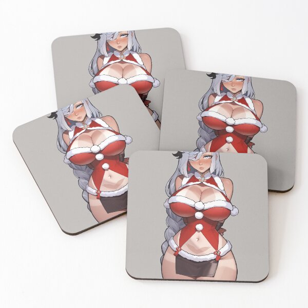 Item preview, Anime Gamer Girl in Christmas Santa Outfit designed and sold by WaifuBrowser.