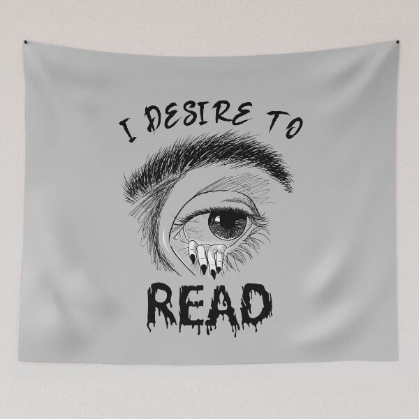 Item preview, Ghostly Reader - Creepy Eye - I Desire to Read designed and sold by GRABAPSHOP.